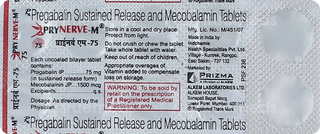 Prynerve M 75 Mg/1500Mcg Tablet Sr 10